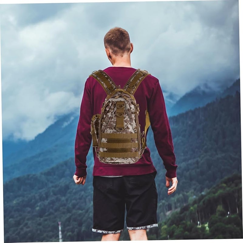 HANABASS Desert Camouflage Outdoor Backpack for Travel Hiking Camping with Multiple Pockets - Image 4